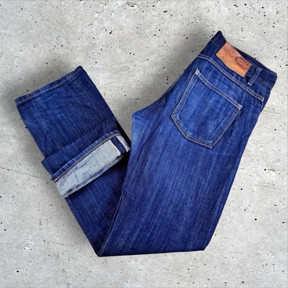 Naked & Famous Jeans Mens 32 Slim‎ Guy Lightweight Selvedge Raw Japanese Denim